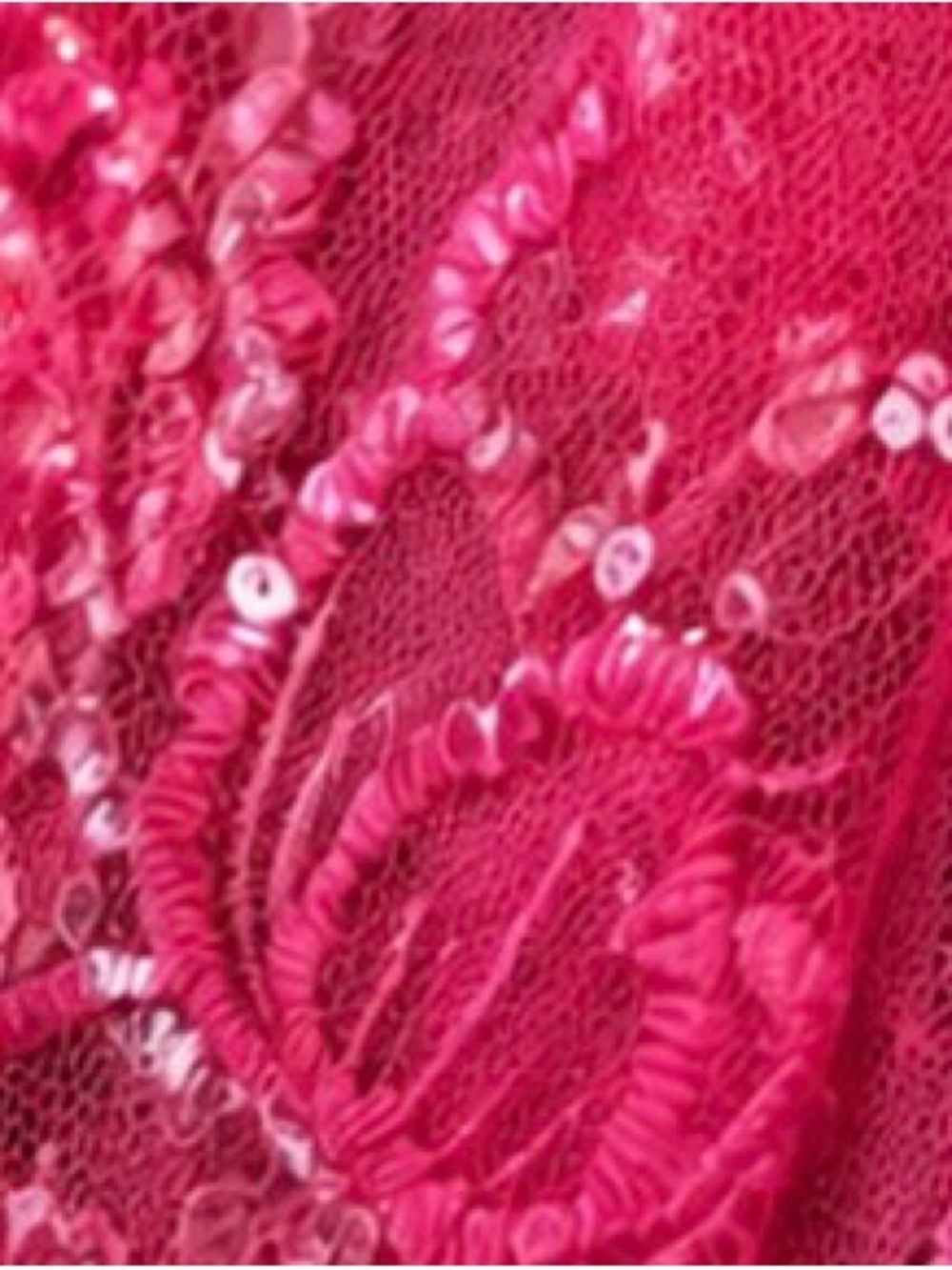 Hot Pink Sheer Lace Floral Embroidered Fringe Scarf Lightweight Boho Shawl - Picture 4 of 6